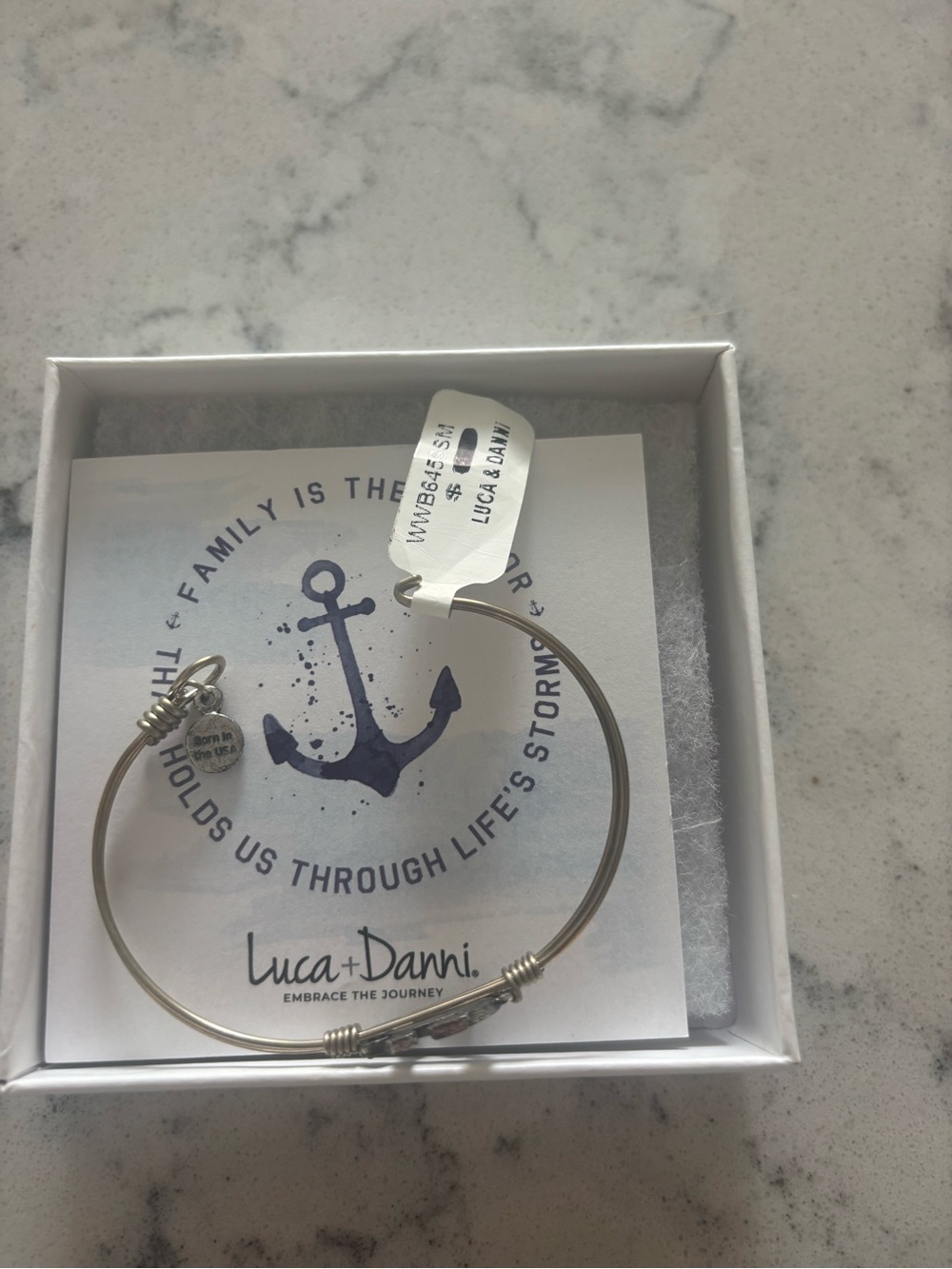 Luca + Danni Silver Anchor Bracelet